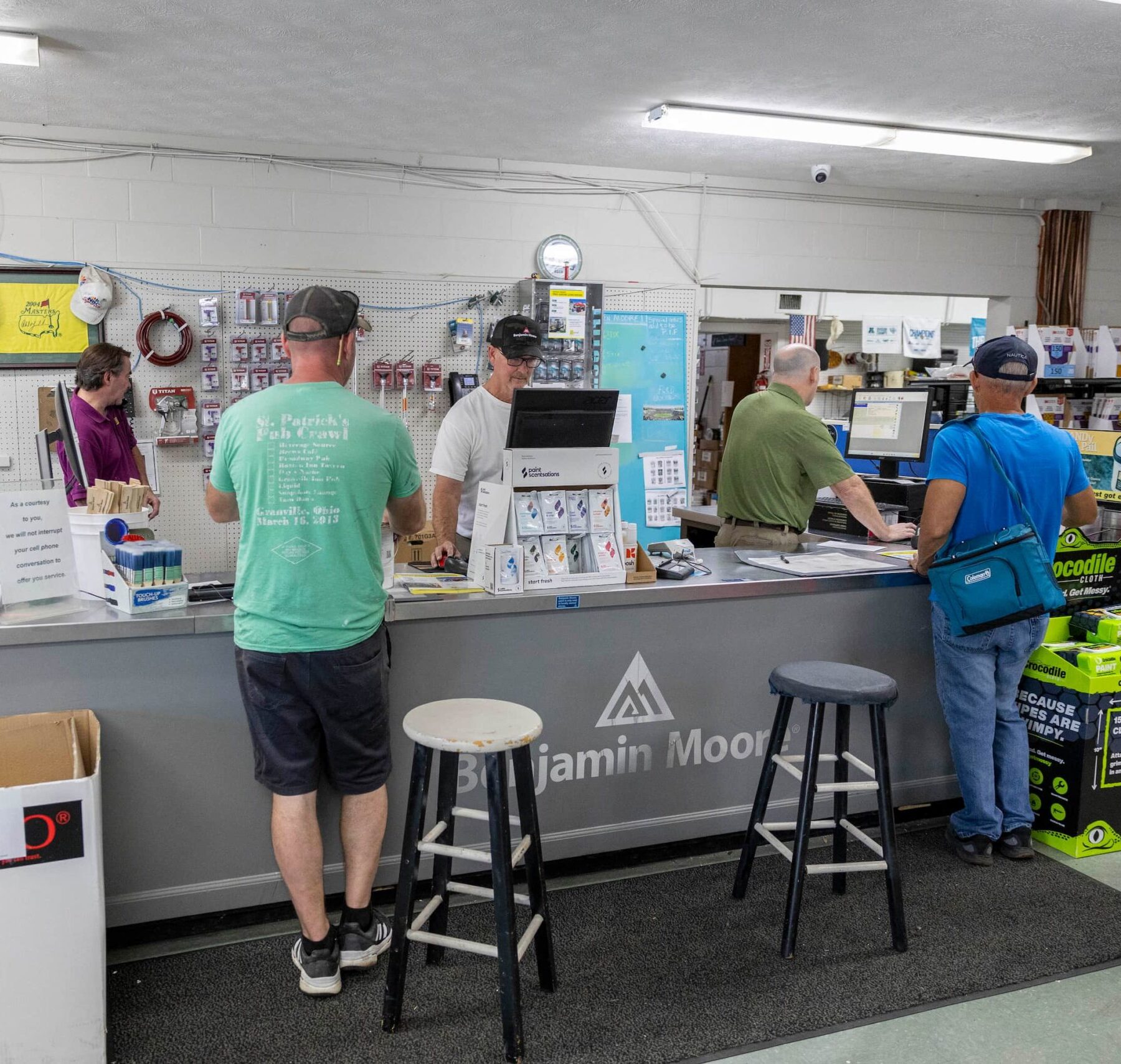 customers in store