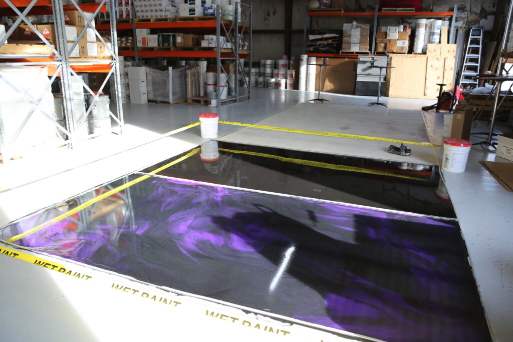 simiron purple and black metallic flooring
