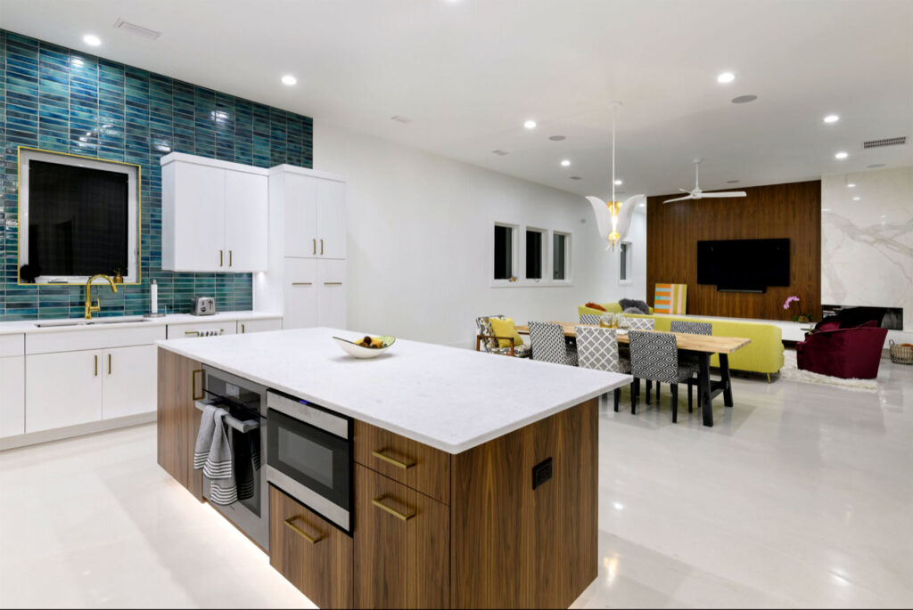 CM Painting contractor with an interior painting project of a kitchen and dining room